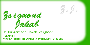 zsigmond jakab business card